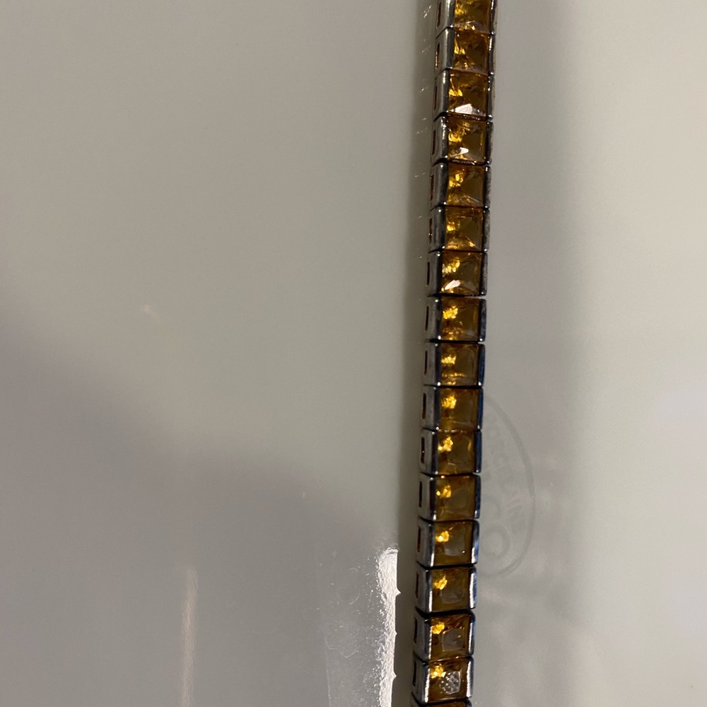 Silver and citrine bracelet